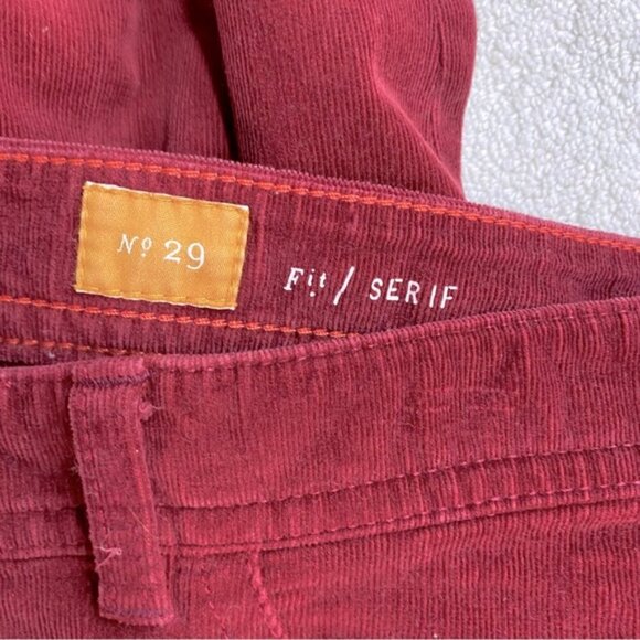 Anthropologie Pilcro Mid Rise Red Corduroy Skinny Pants 32 - Picture 5 of 16